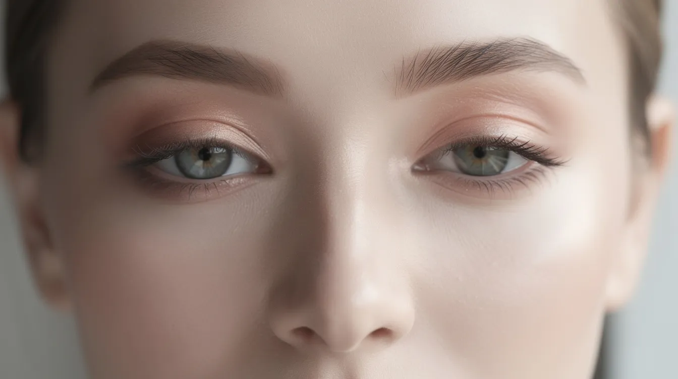 The close-up image showcases a person's relaxed eyes with smooth, refreshed-looking lower eyelids, indicating the potential benefits of eyelid surgery. The clear skin around the eyes suggests a youthful appearance, highlighting the effectiveness of cosmetic eyelid surgery in rejuvenating the facial expression.