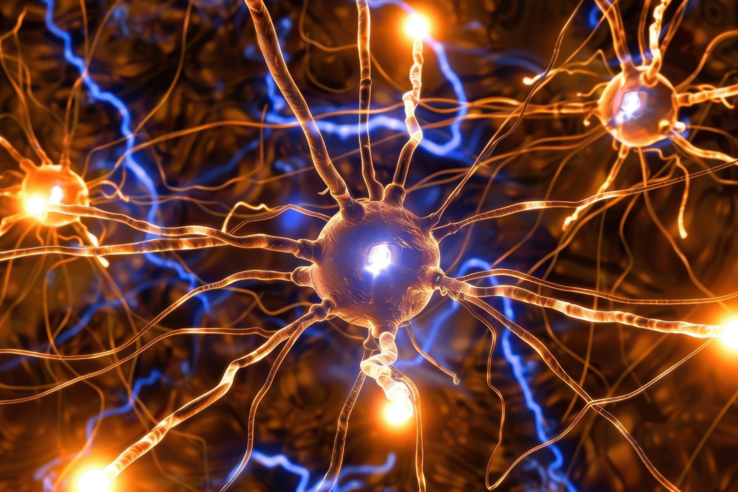 Illustration of nerve signals.
