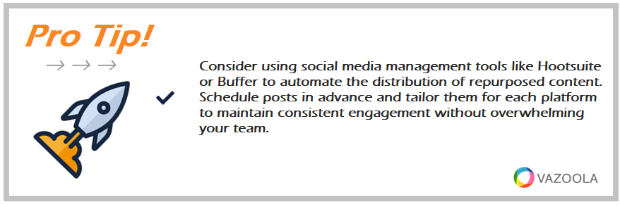 Pro Tip Consider using social media management