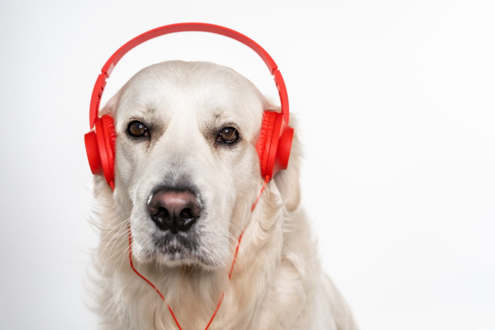 Soundproof headphones for store dogs