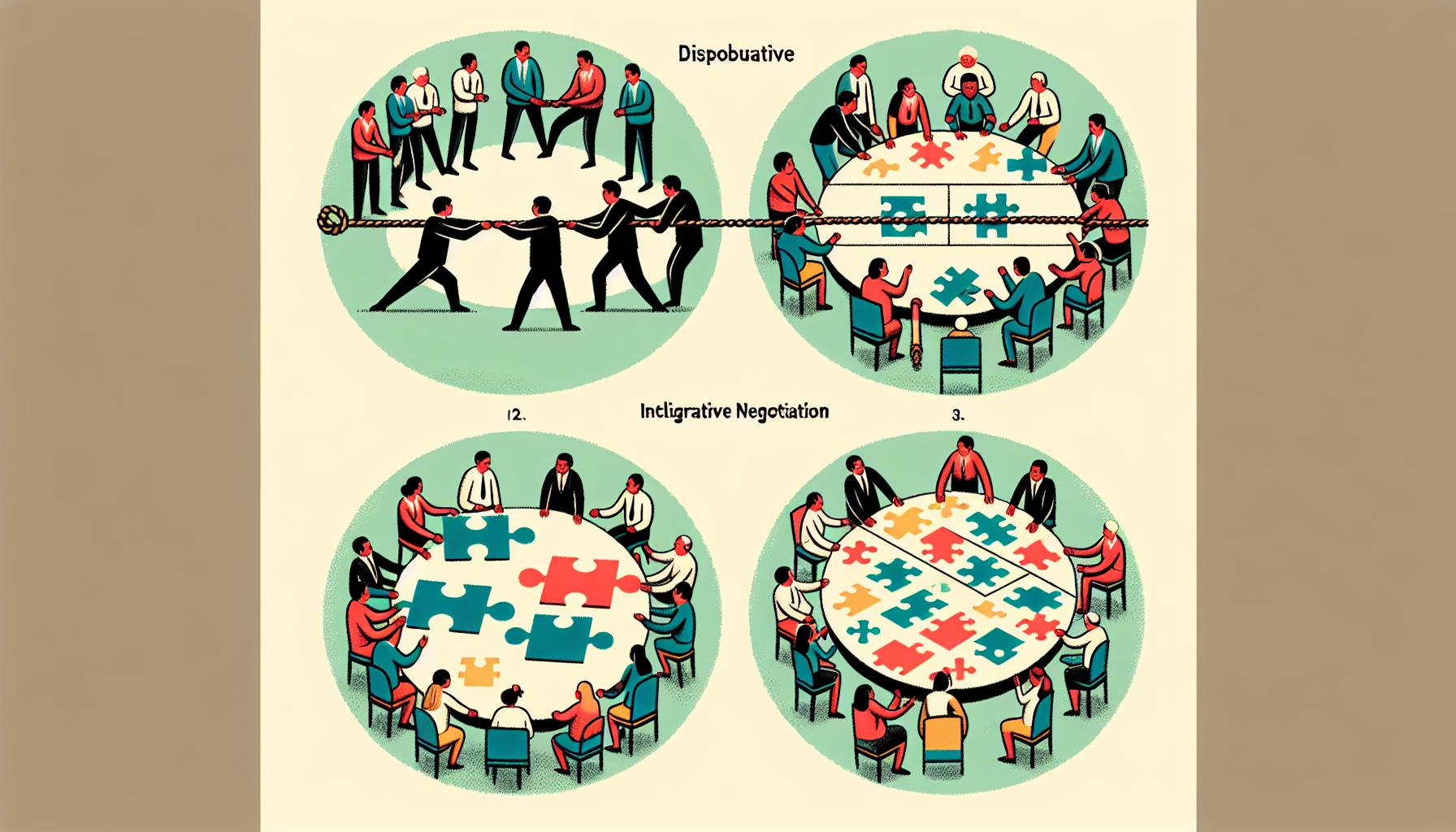 Illustration des différentes approches de la négociation