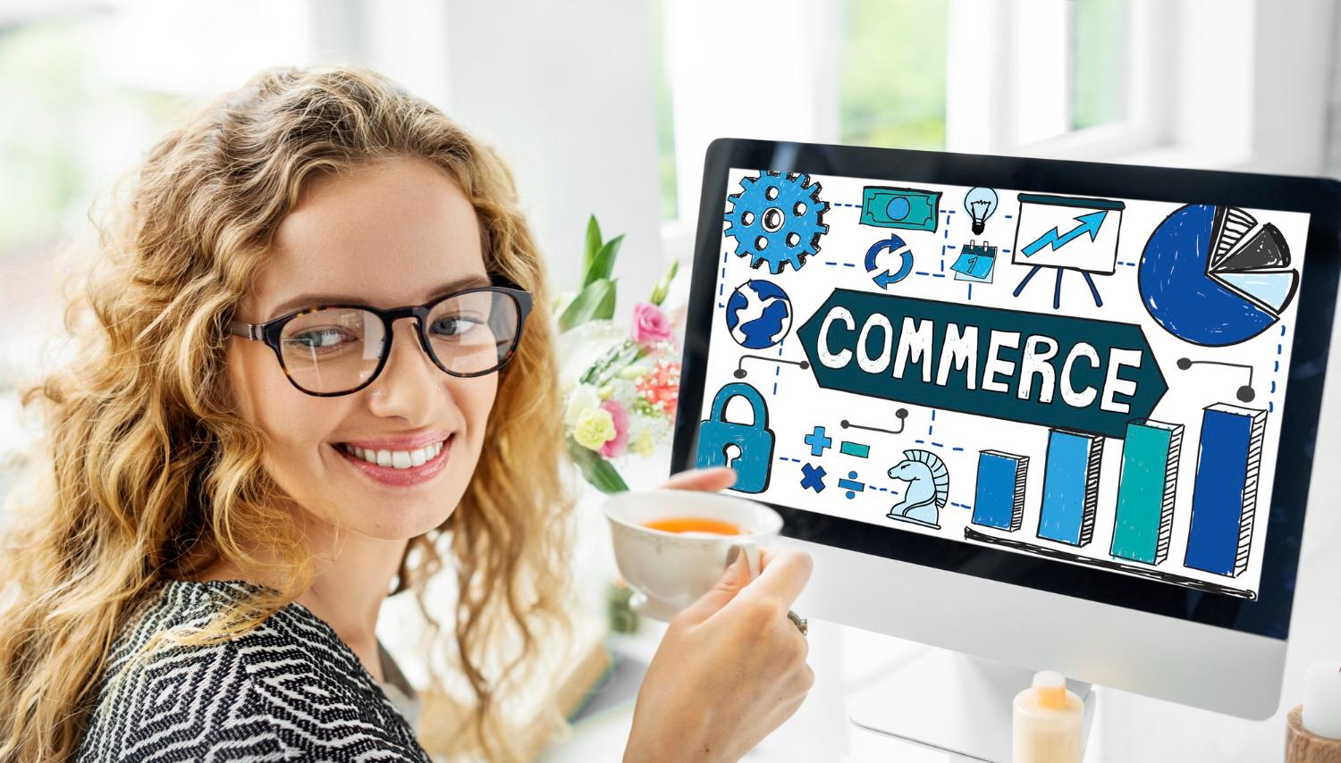 Woman creating ads for her target audience.