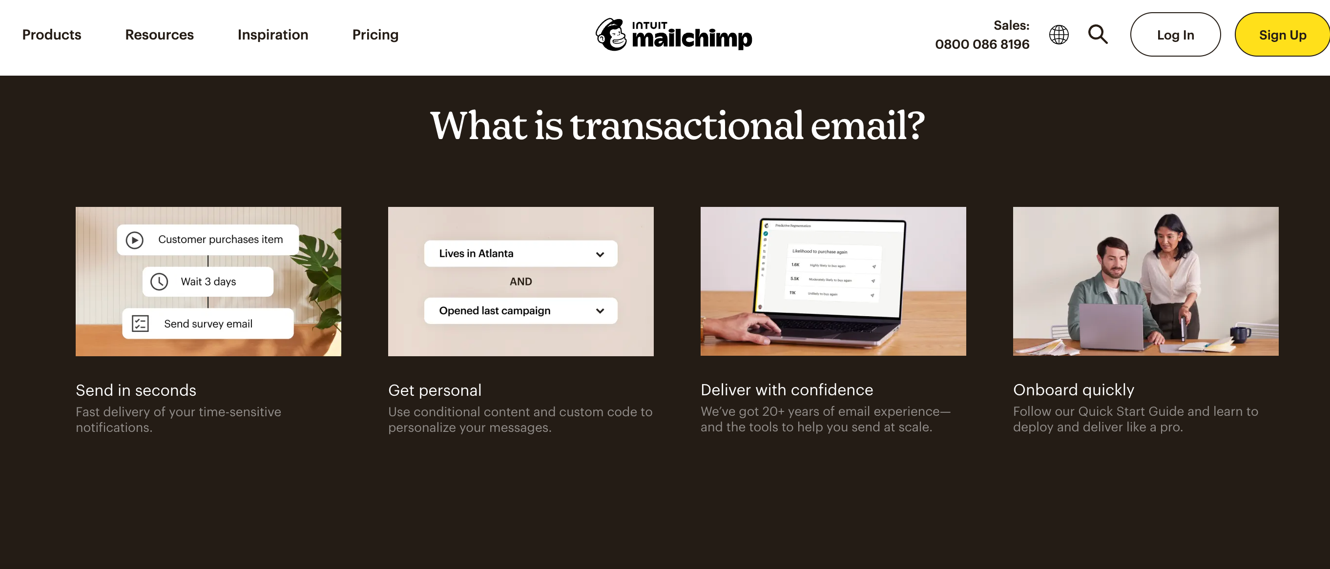 mailchimp email transazionali