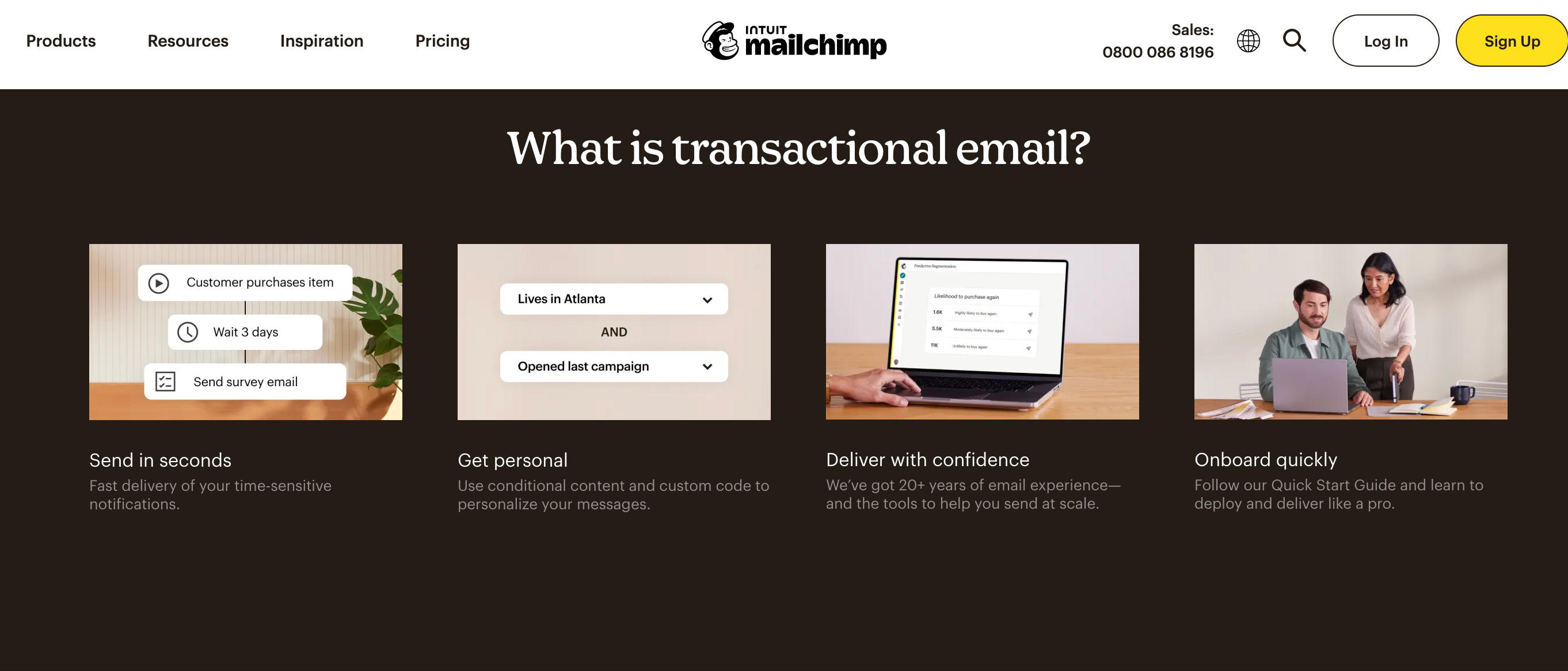 транзакционные электронные письма mailchimp