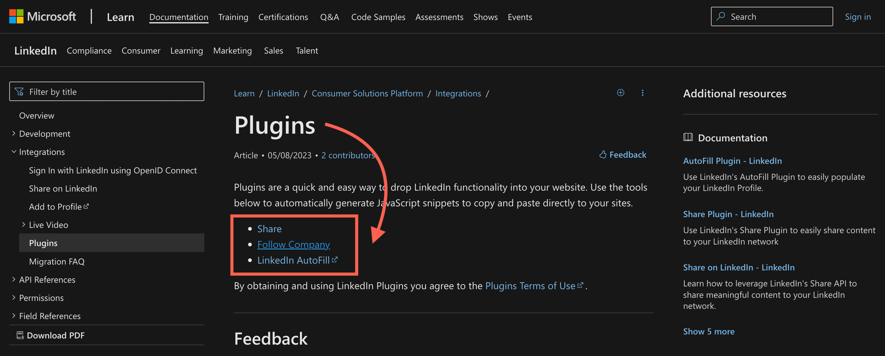 Microsoft offers these plugins.