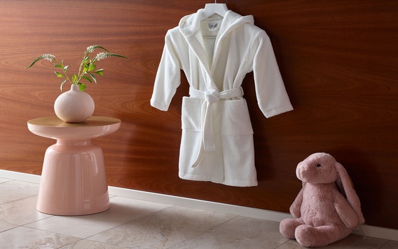 Small bathrobe hanging