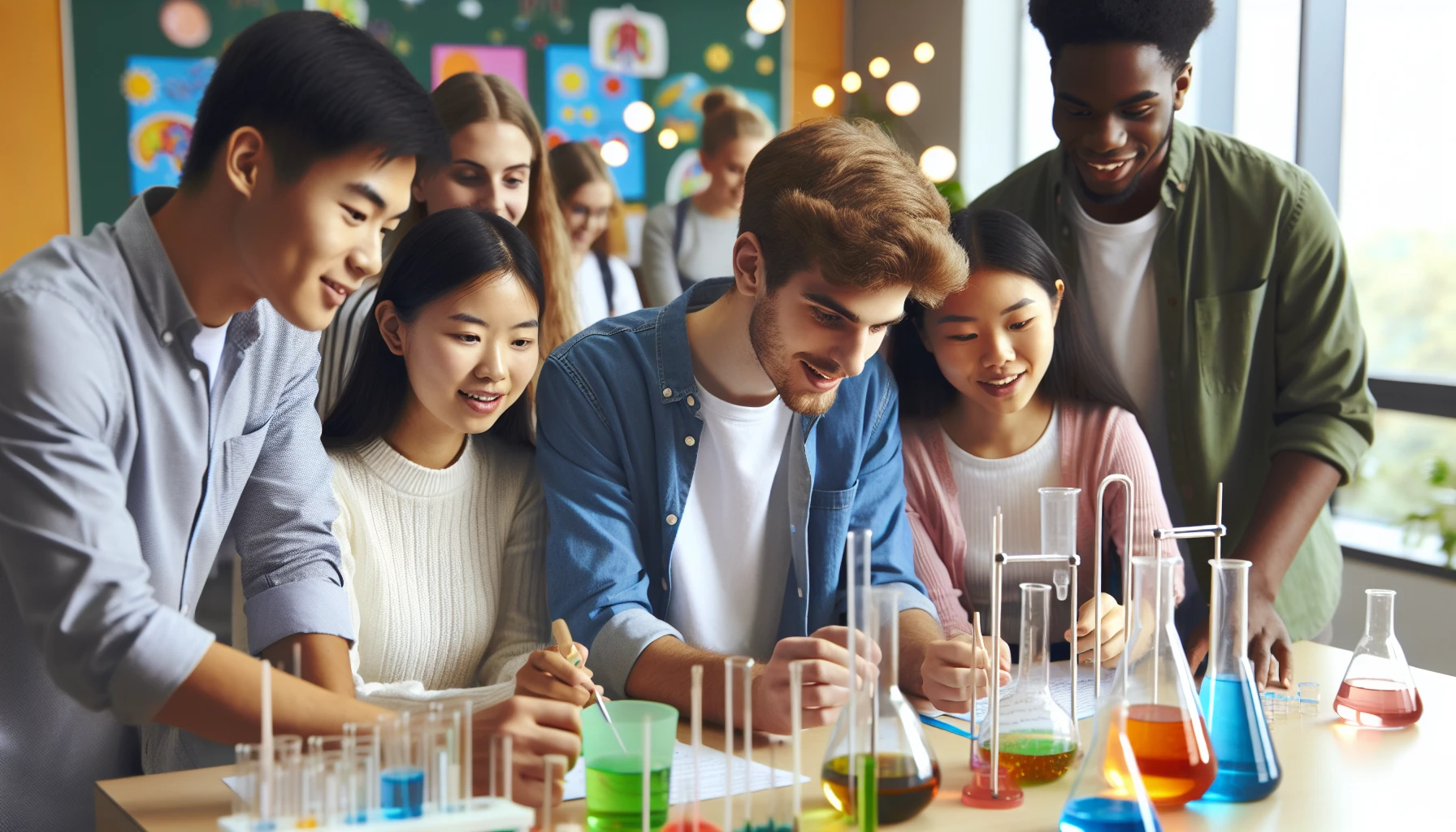 Young adults with autism participating in a classroom activity