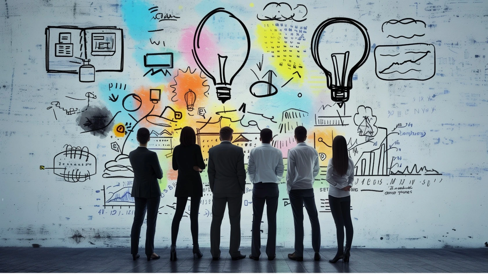 A group of marketing executive evaluating their brand strategy and looking at different option for their success