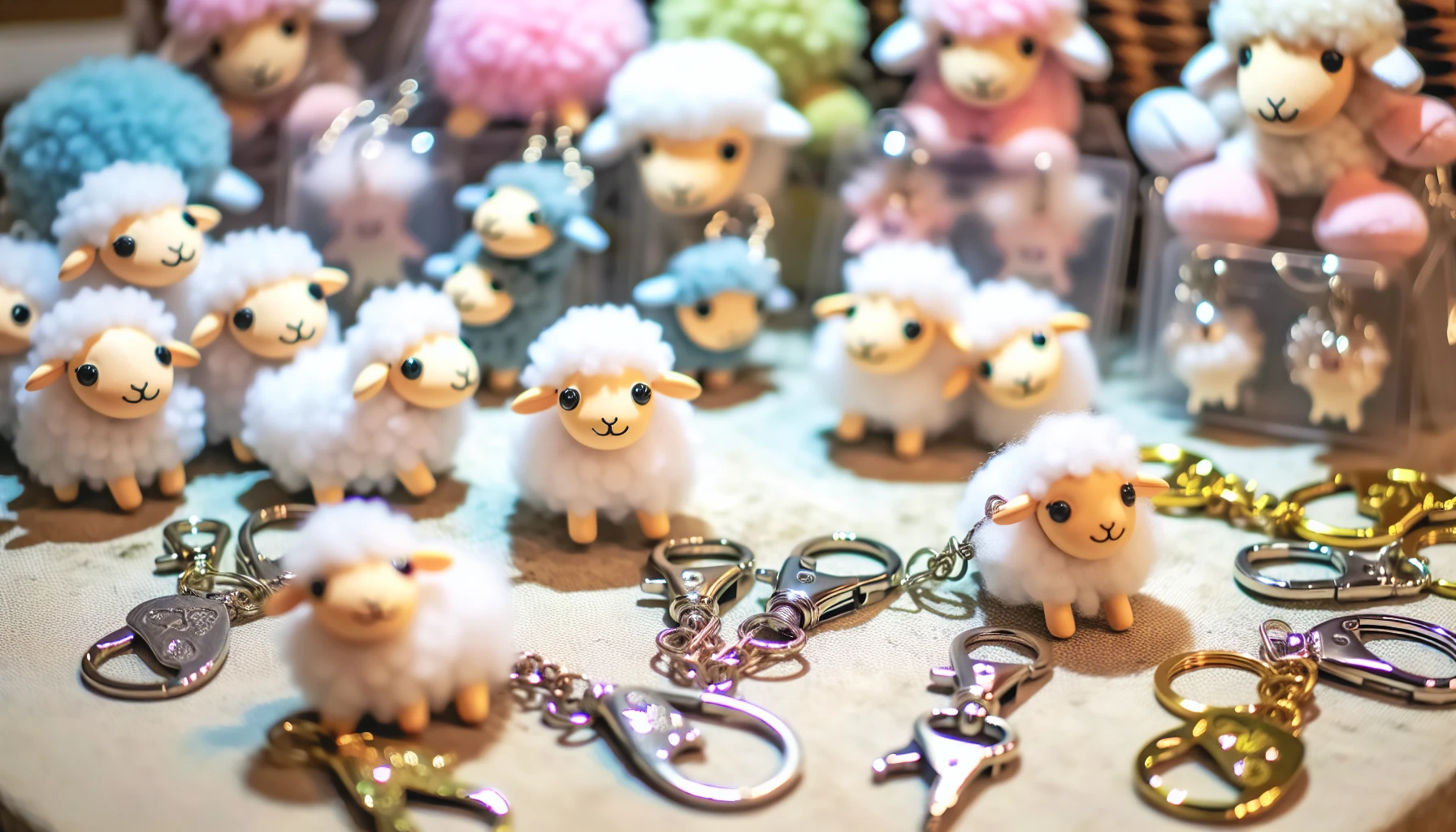 Sheep keychains and accessories