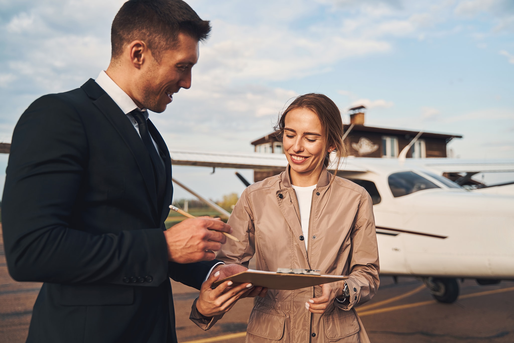 A pilot reviewing financing options for flight training.