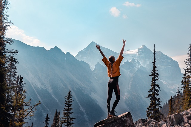 mountains, positive vibrations, girl
