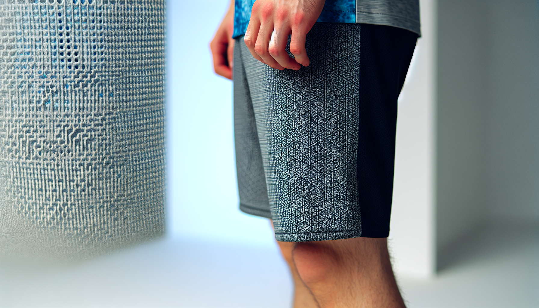 Breathable gym shorts fabric