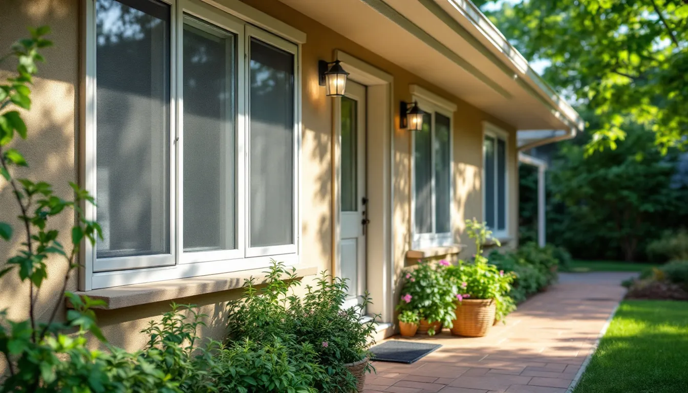 A well-maintained home exterior that is spider-proofed, illustrating prevention strategies.