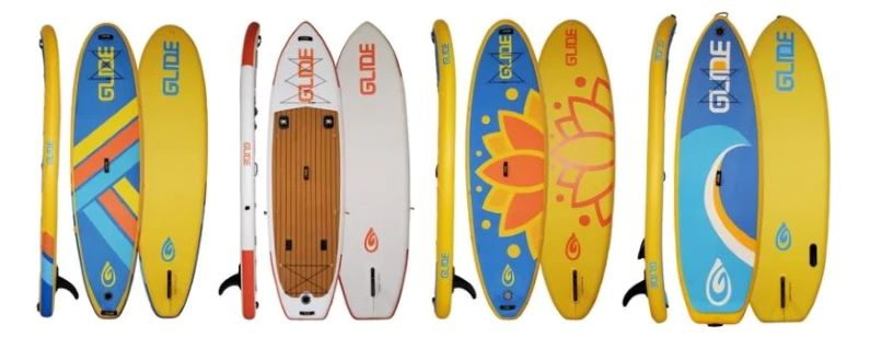 inflatable stand up paddle board are fun for paddle boarding,inflatable sup may have a kayak seat and deck pad the best inflatable paddle boards are Glide Sup inflatable sup, stable board get inflatable sup boards no kayak conversion kit,solid paddle boards weight capacity is lower than inflatable boards