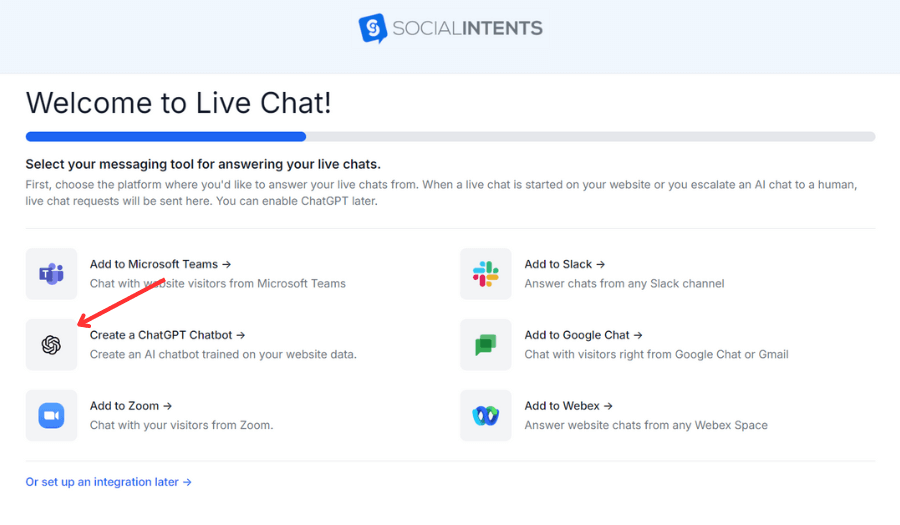 How to create a chatbot for free with Social Intents