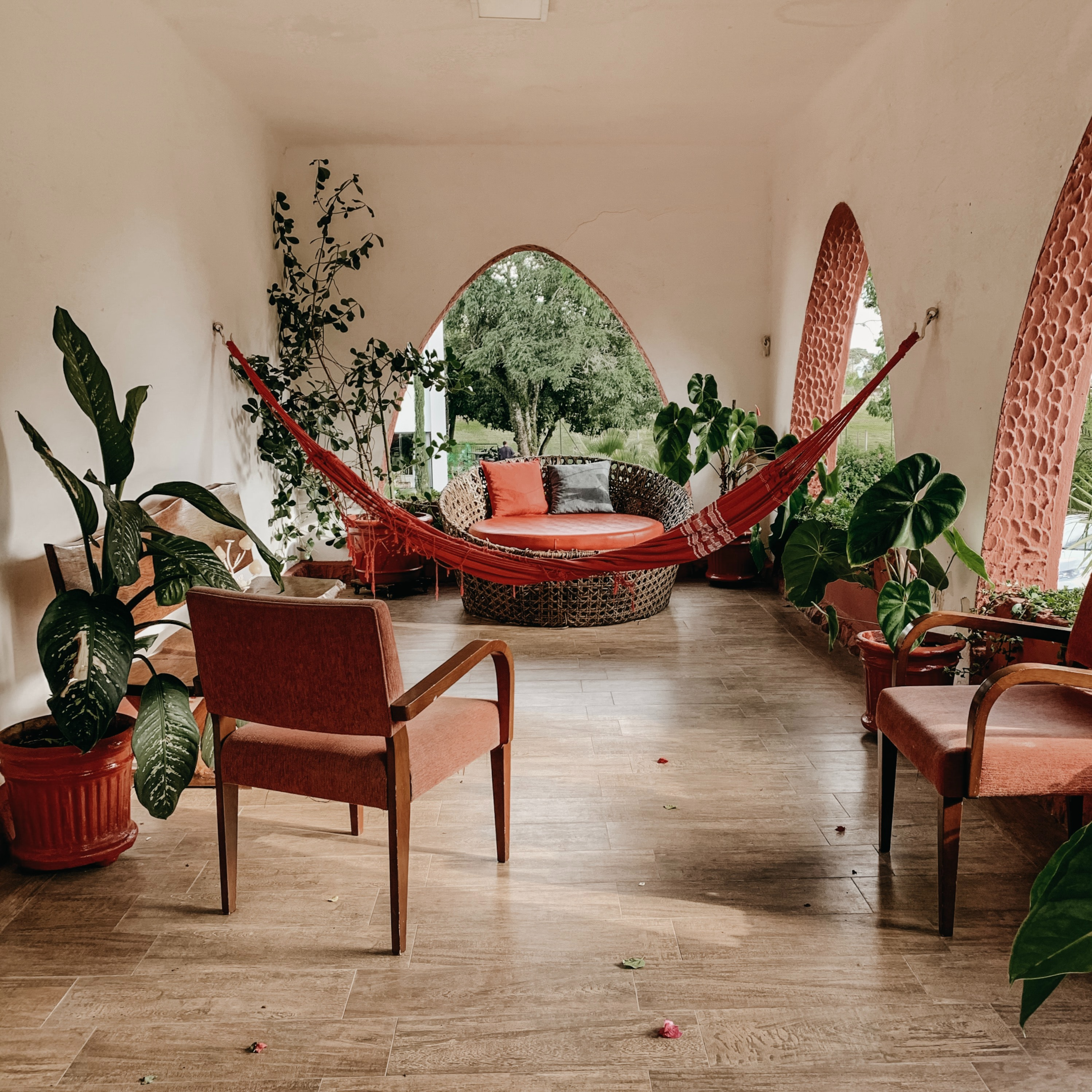 Hammocks create a holiday feeling on the balcony and terrace