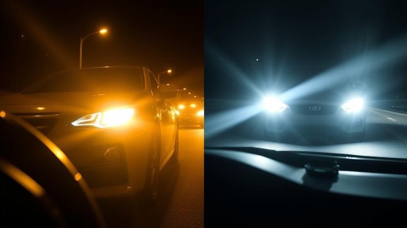 Halogen and HID headlight when compared to LED