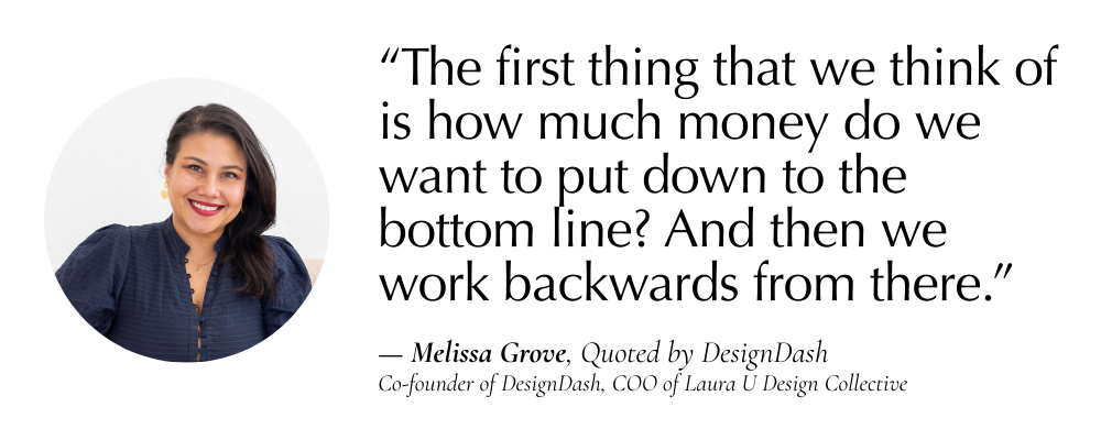 a quote from Melissa Grove with text and her face in a bubble to the left