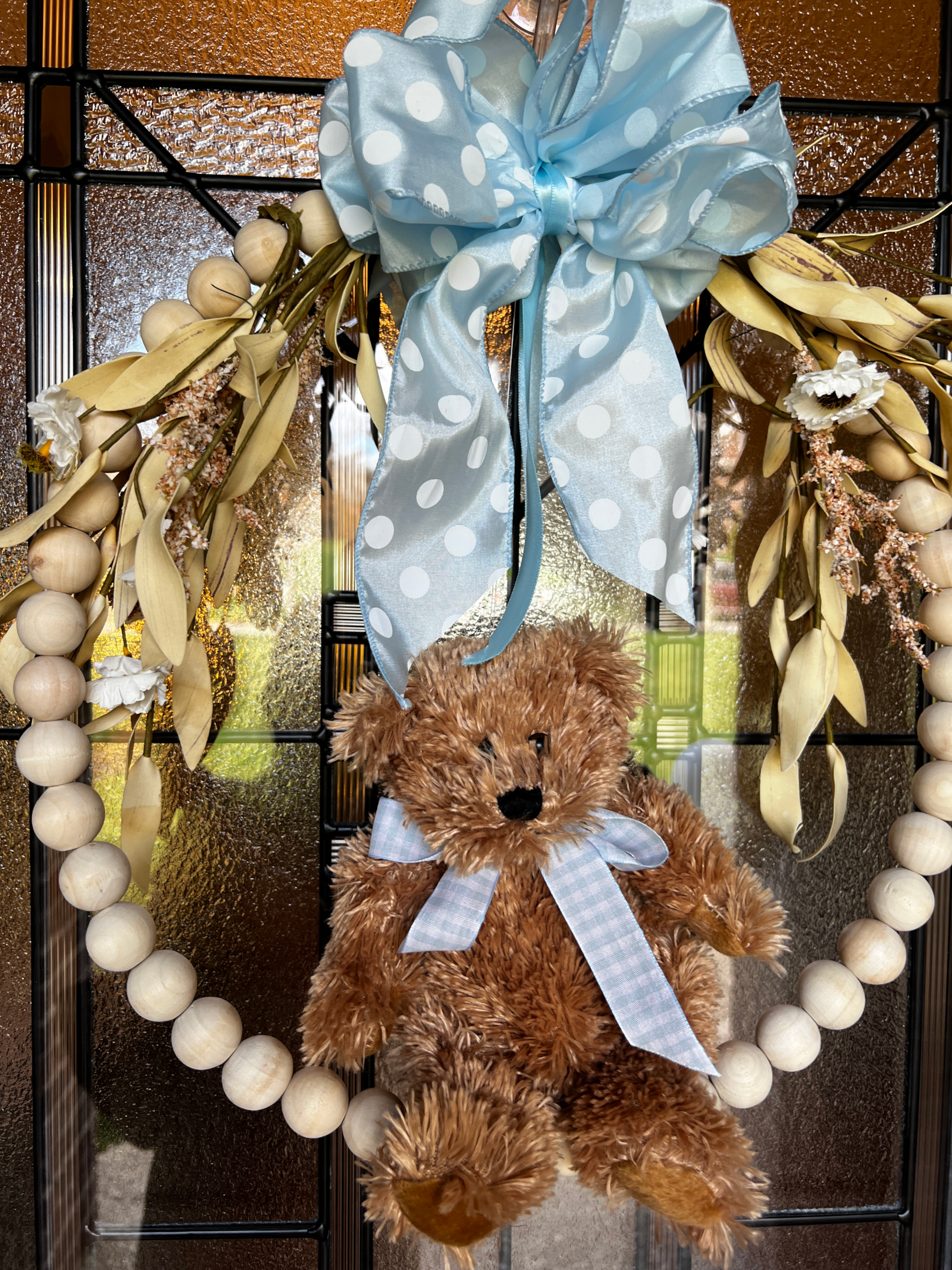 We Can Bearly Wait Wooden Sign – Gold Baby Shower Backdrop, Gender-Neutral Decor