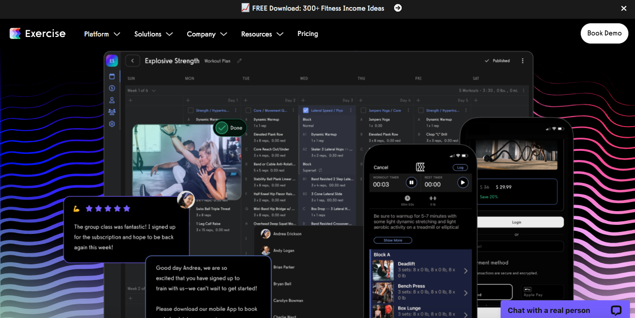 Exercise.com Homepage