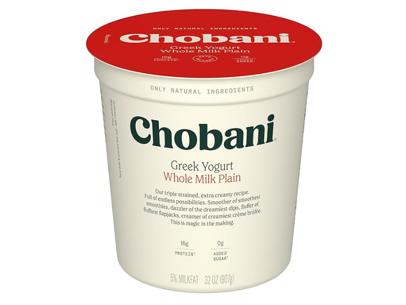 Chobani Greek Yogurt Whole Milk Plain