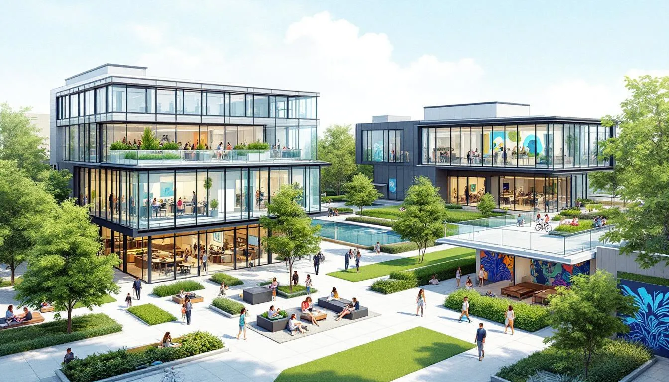 Modern flexible workspaces in Plano, TX.