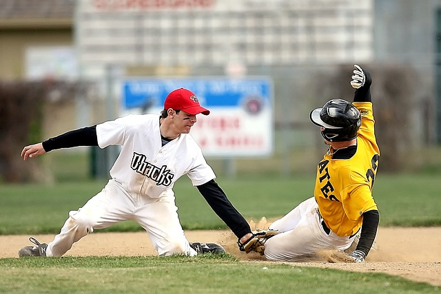 baseball, slide, second base