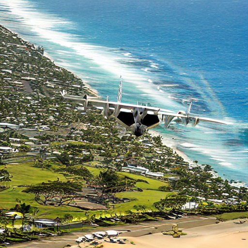 airplane landing in Hawaii