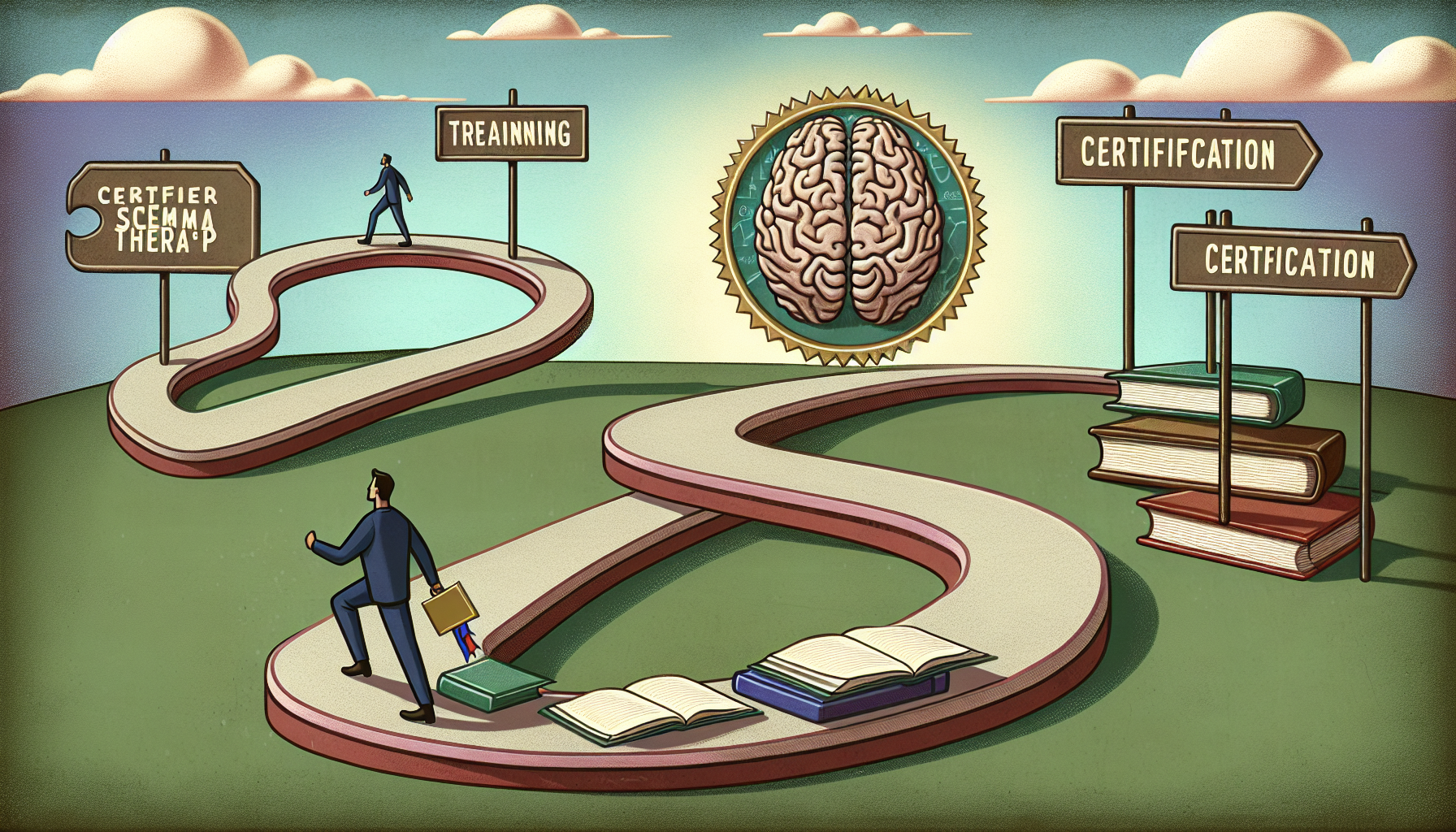 Schema Therapy certification process visualized through illustration