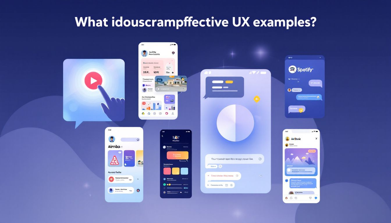 Screenshots of effective UX examples from popular applications, showcasing their user-friendly designs.