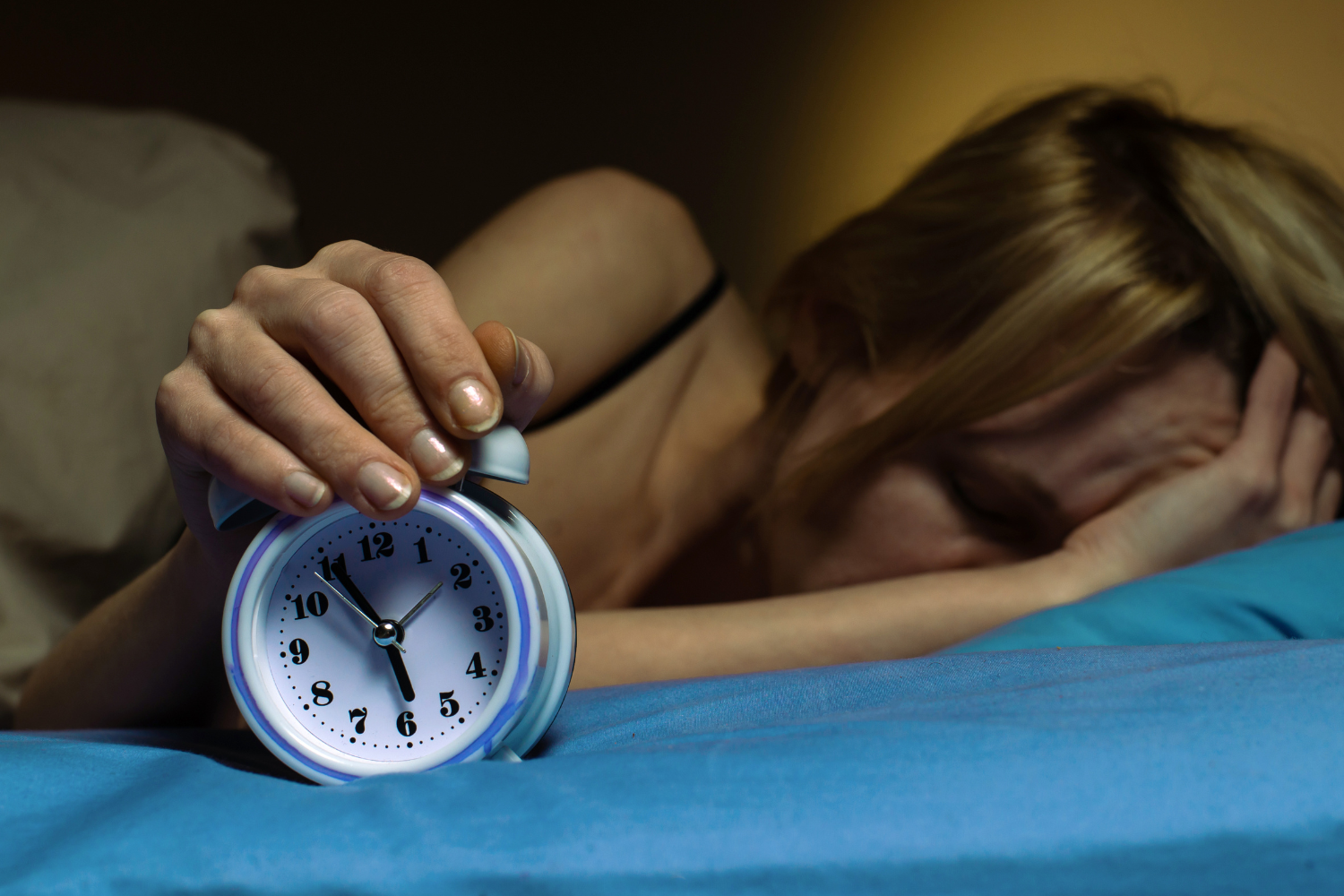Woman with sleeping problem.