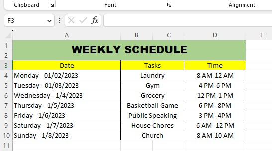 how-to-make-a-schedule-on-excel-everything-you-need-to-know