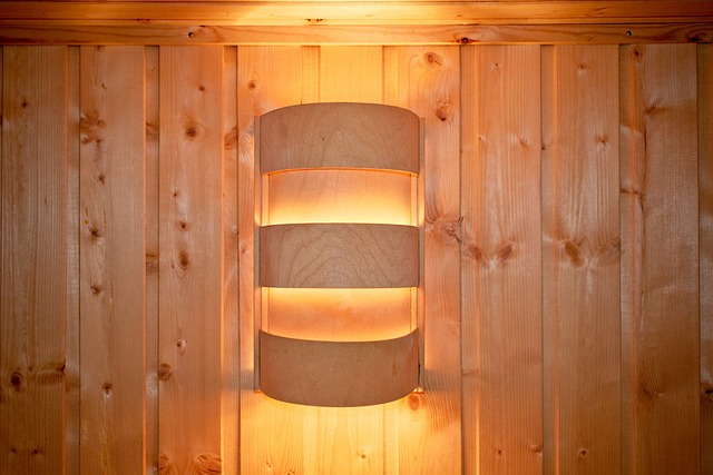 light, sauna lamp, wooden wall