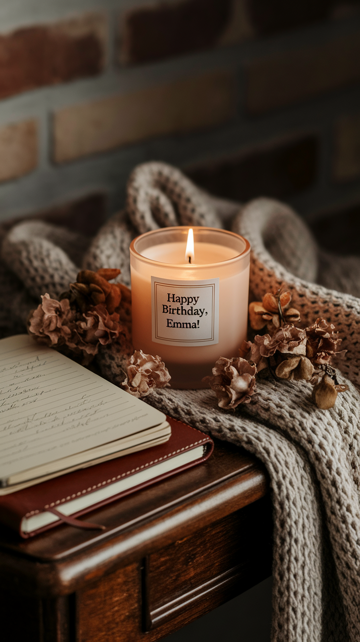 Personalized candles that can be a unique gift for birthdays.