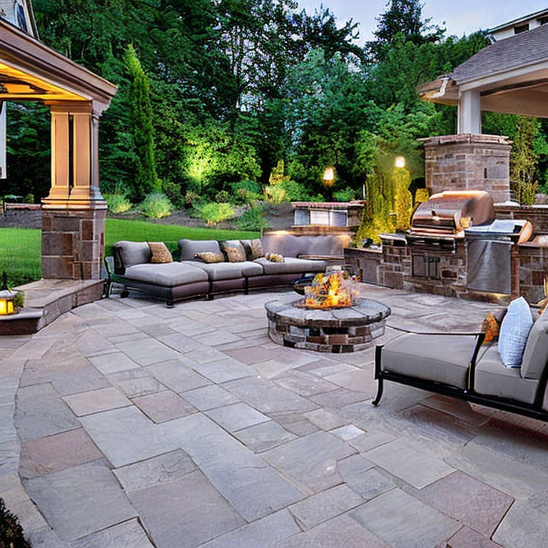 beautiful outdoor living space