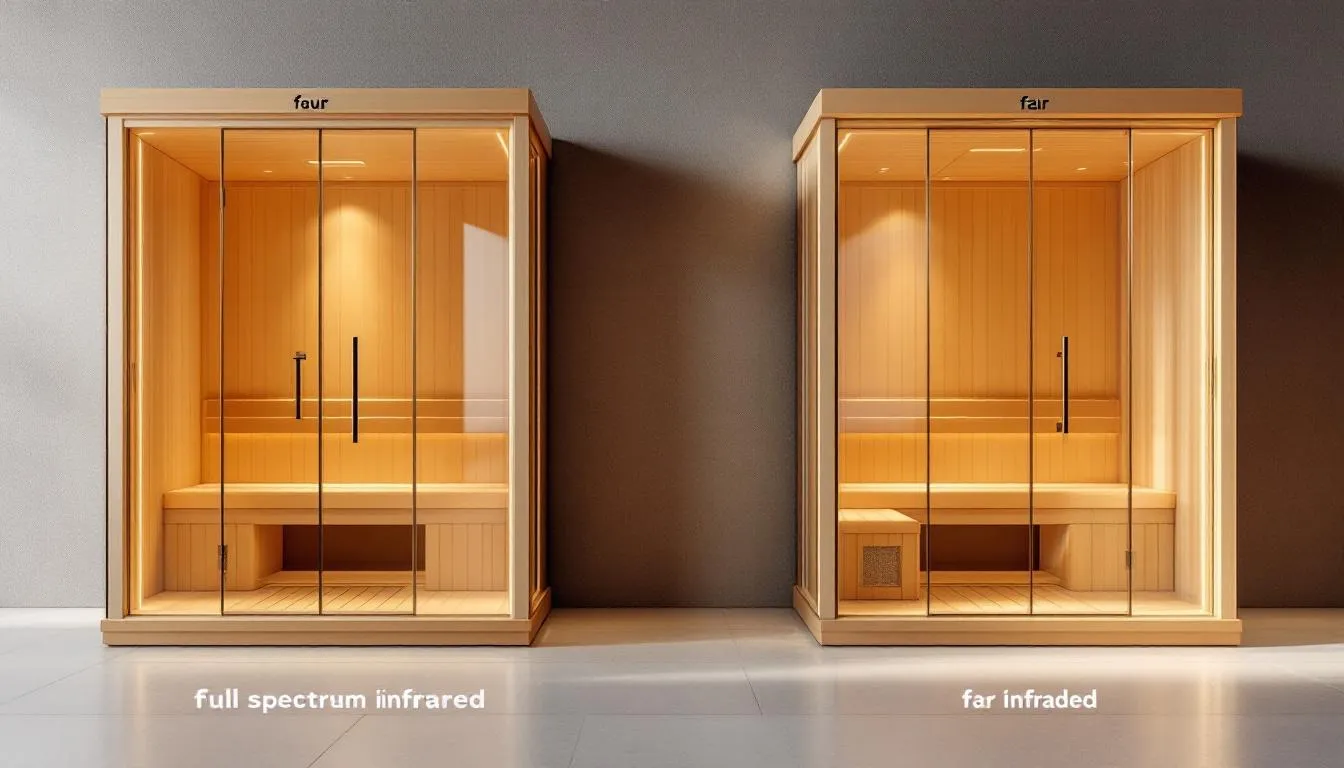 Comparing full spectrum infrared and far infrared saunas.