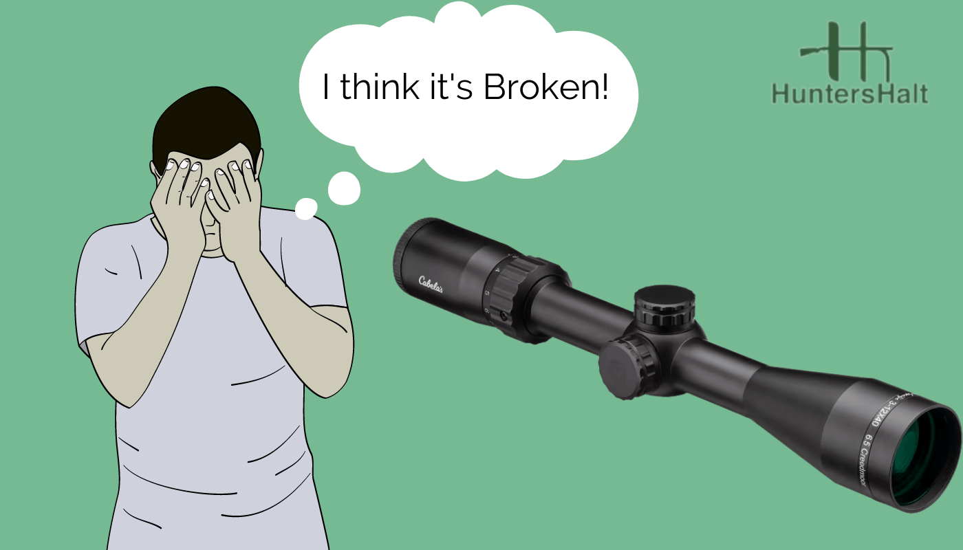 picture of a broken rifle scope