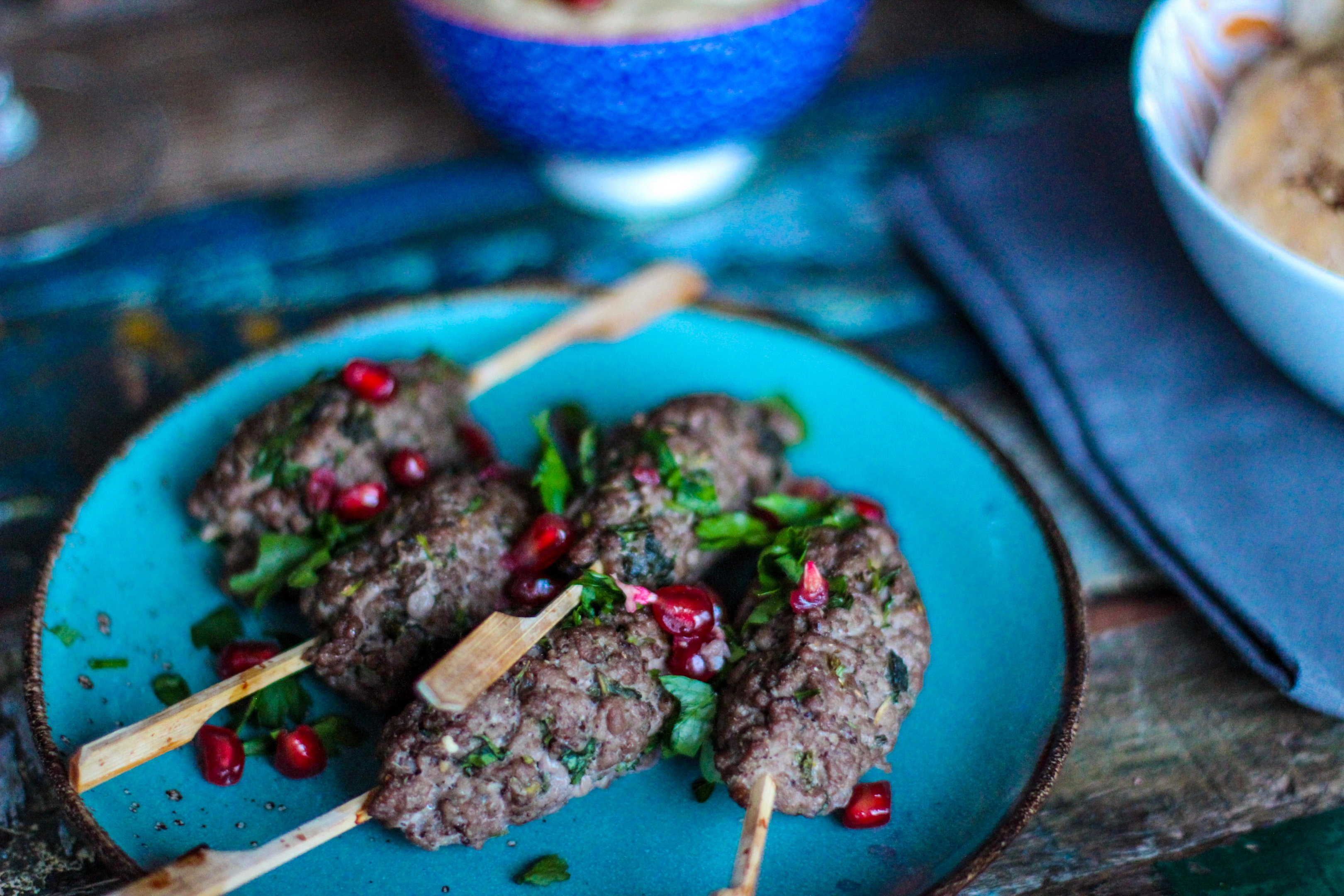 You can serve lamb koftas or meatballs with sweeter fruit pairings such as pomegrate, prunes or apricots.