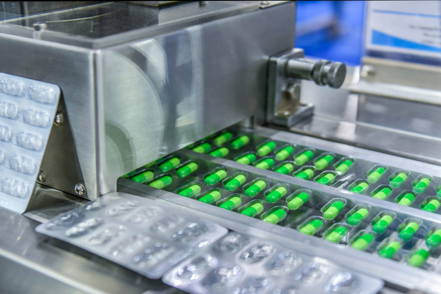 A manufacturing line of supplements.