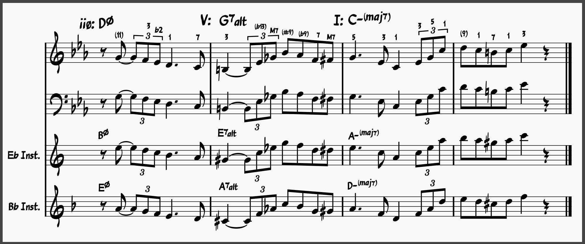 39. Long Minor iiø-V-i Jazz Lick in the Style of Dexter Gordon