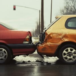 low impact car accident between two cars