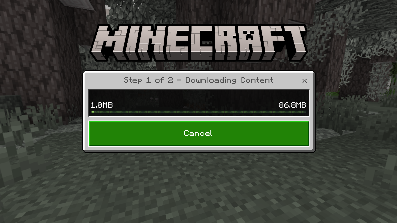 The downloading screen of the Conservation Quest add-on.