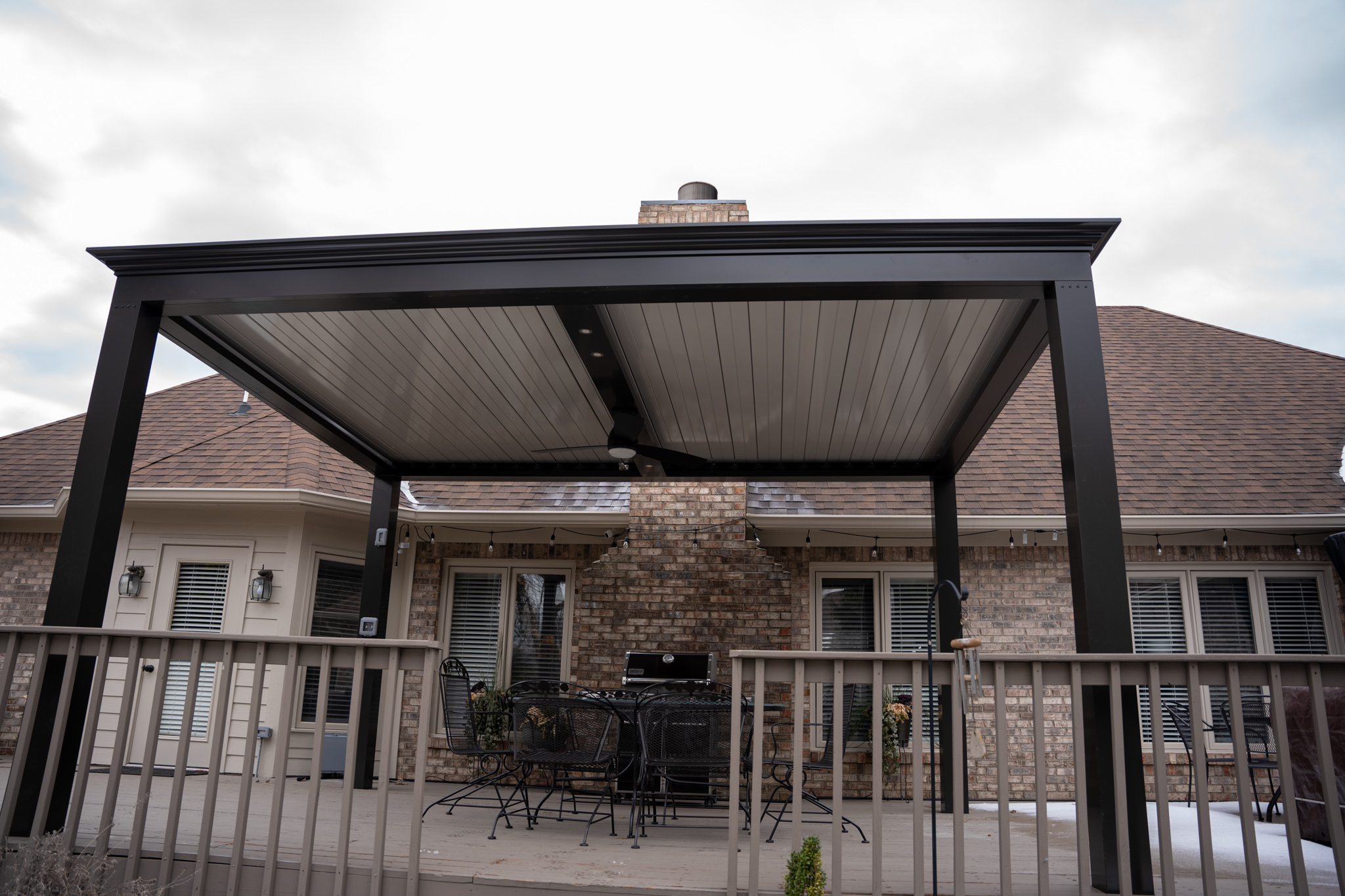 pergola in backyard