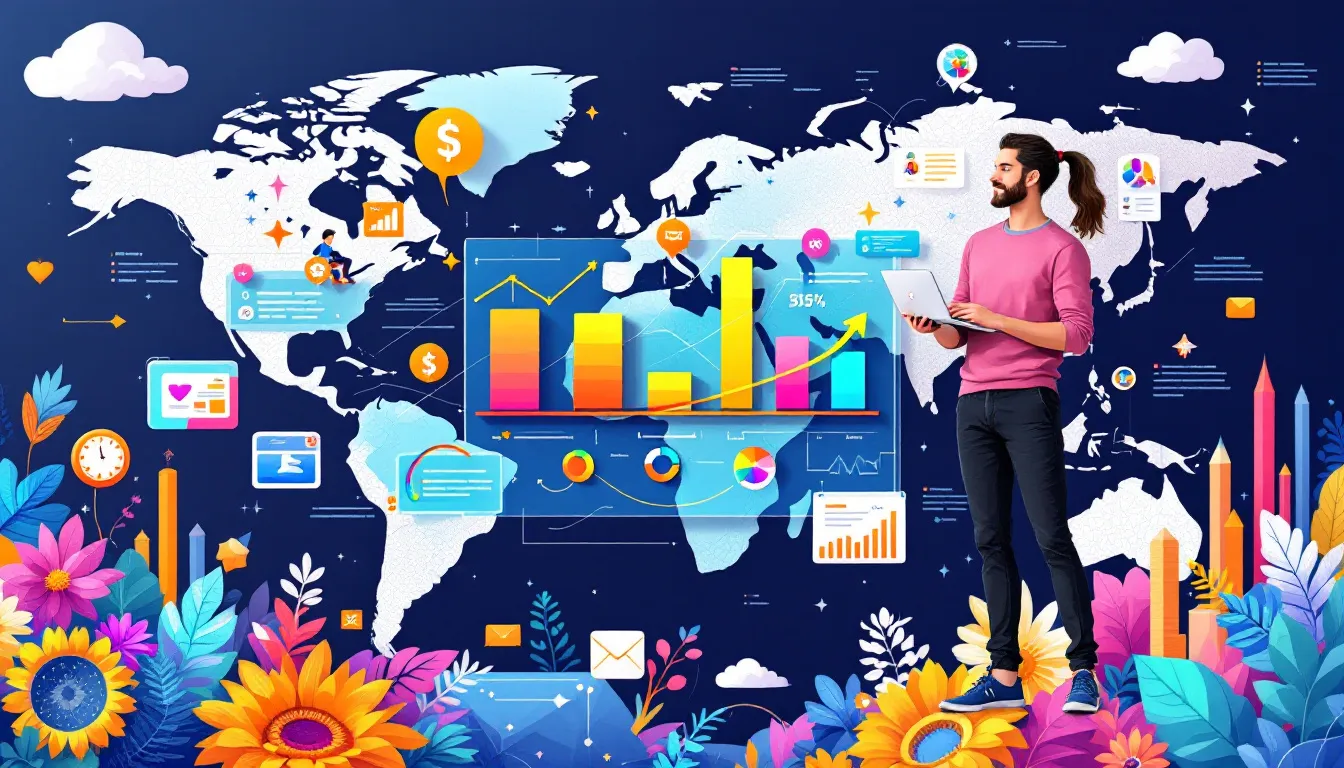 An illustration of an omnichannel marketing approach for ecommerce businesses.