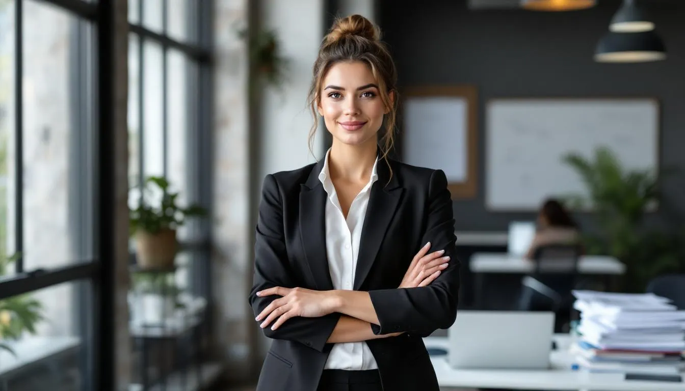 A confident female small business owner stands in her California shop, showcasing her success after securing funding to help her business thrive. She smiles, reflecting her ability to meet her specific business needs and the supportive services offered by coast funding.