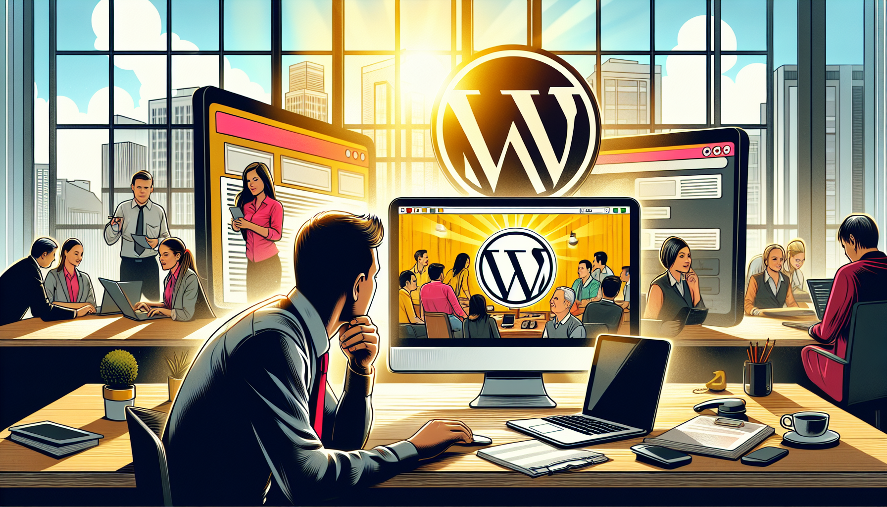 A small business owner considering outsourcing WordPress development.