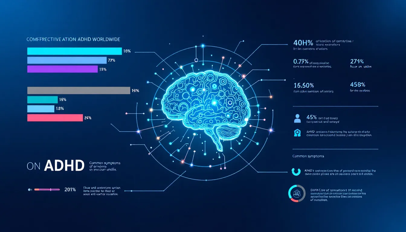A graphic illustrating the benefits of taking an online ADHD test.