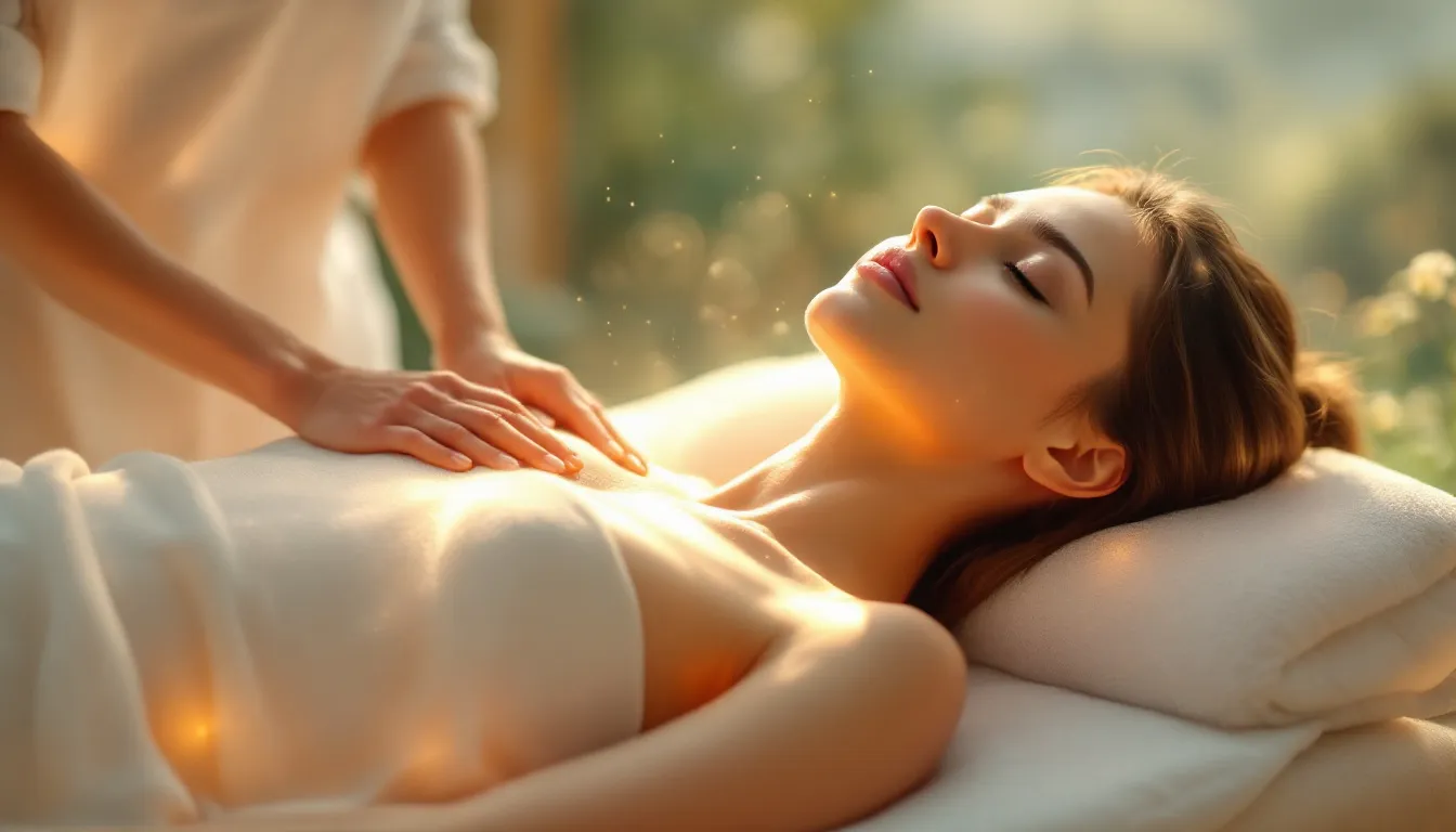 A peaceful scene illustrating the benefits of releasing toxins through massage.