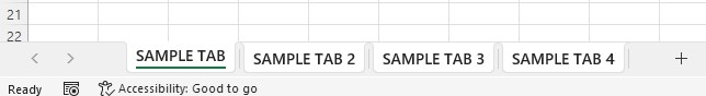 choose the adjacent sheet tabs.