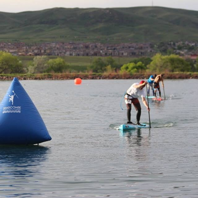 paddling a sup board